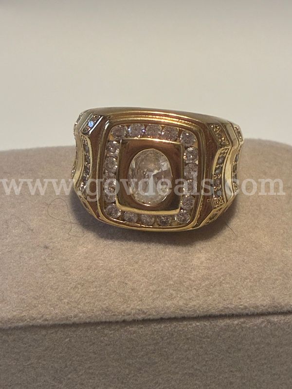 Size 9 1/2 Men’s CZ Ring. 24K Real Gold Plated