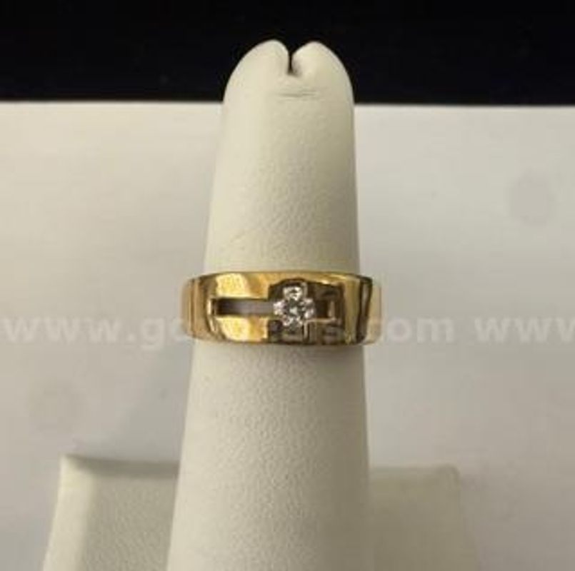 Beautiful, Ladies, Size 5, CZ Cross Wedding Band, Real 24k Gold Filled