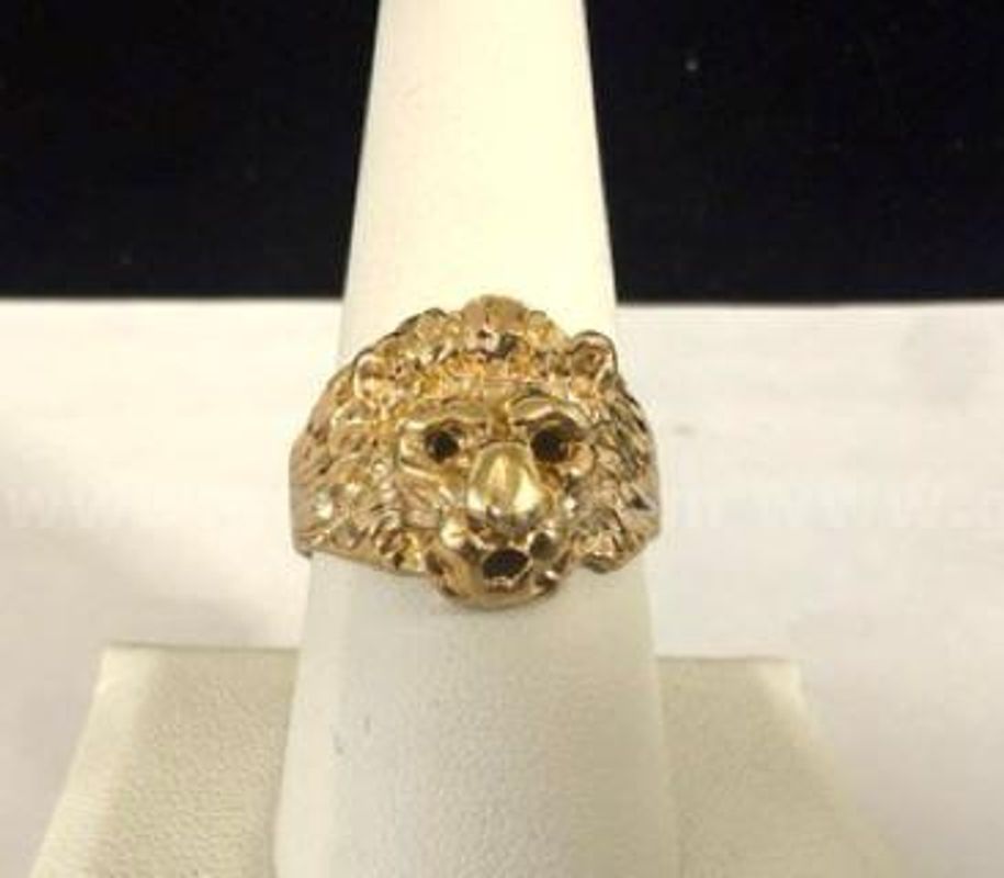 Men's, Size 9, Cougar Ring, Real 24k Gold Filled