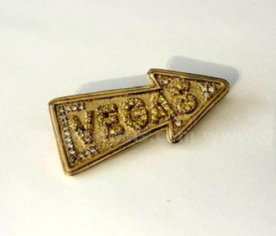Unique, CZ Vegas Pin/Pendant, Real 24k Gold Plated