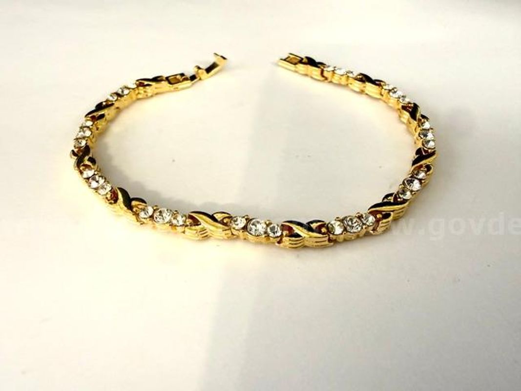 Gorgeous, 7 Inch, CZ Infinity Tennis Bracelet, Real 24k Gold Plated