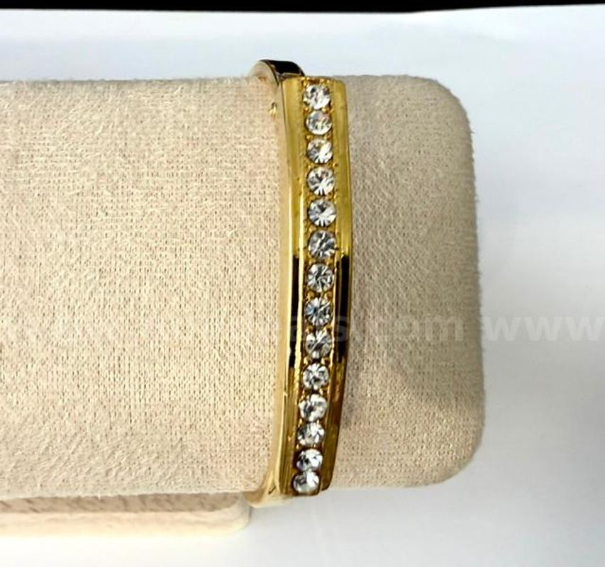 Beautiful, CZ Bangle Bracelet, Real 24k Gold Filled