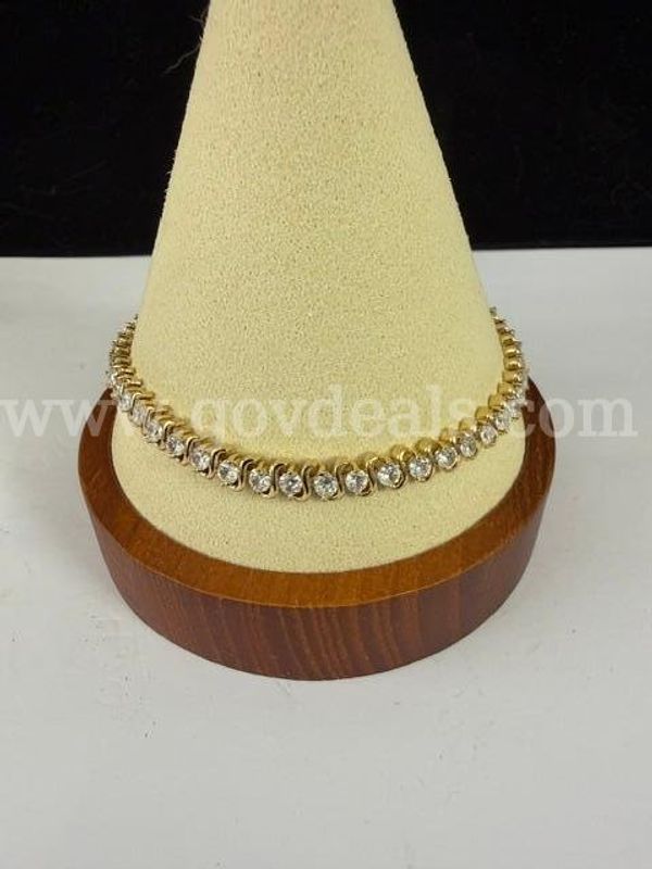 Beautiful, 8 Inch, Brilliant CZ Tennis Bracelet, Real 24k Gold Filled