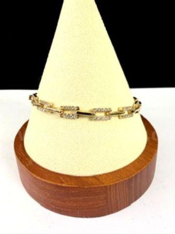 Gorgeous, 8 Inch, Rectangle CZ Tennis Bracelet, Real 24k Gold Filled