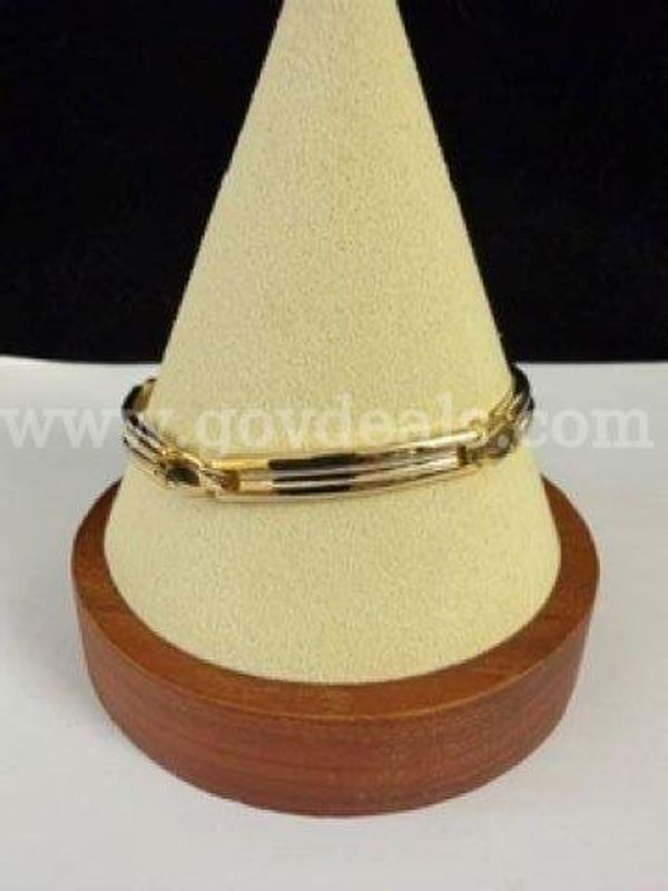 Beautiful, 7 inch, ID Link Bracelet, Real 24k Gold Filled