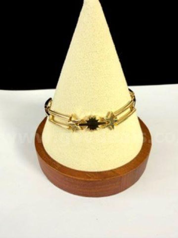Unique, Real 24k Gold Filled, 7 Inch, Sun/Star, ID Link Bracelet