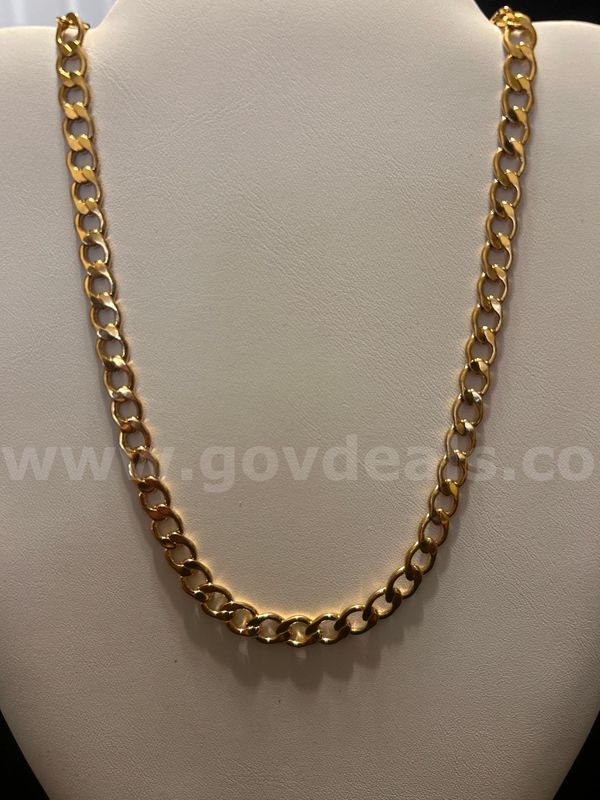 24” Flat Link! 24K Real Gold Plated