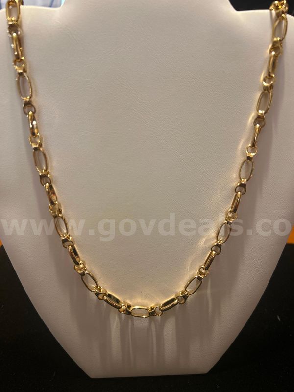 26” 24k Gold, Chain Link Necklace! 24K Real Gold Plated
