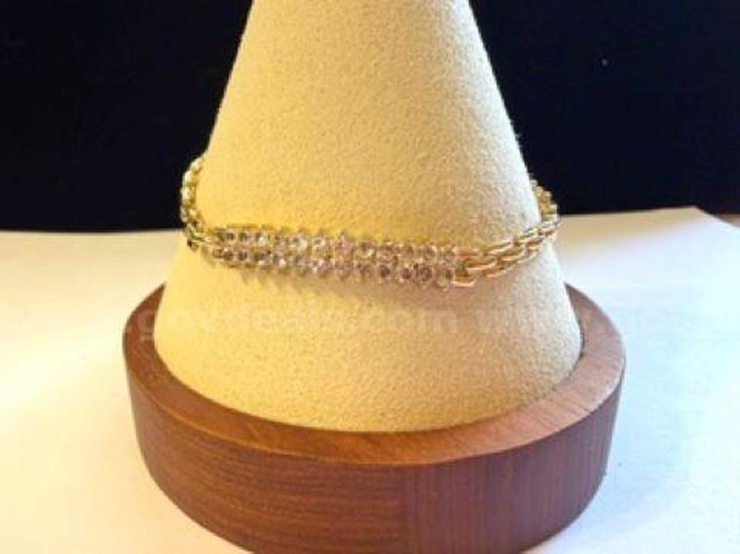 Gorgeous, Ladies, 7 Inch, CZ Tennis Bracelet, Real 24k Gold Filled