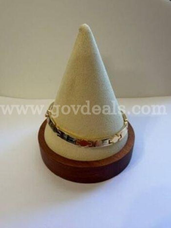 Beautiful, 8”, ID Link Bracelet, Real 24k Gold Plated
