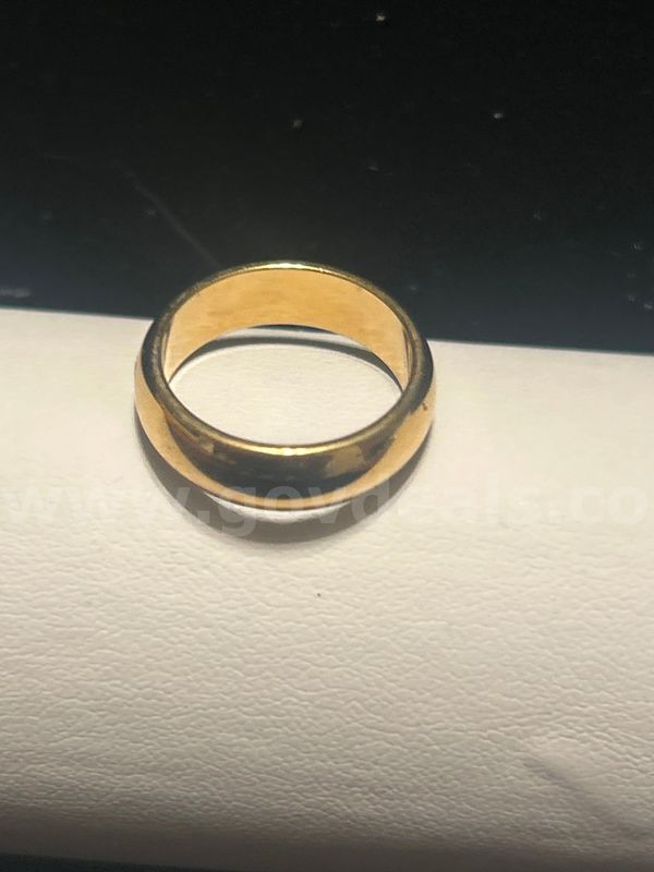 Size 5 3/4 Smooth Band. 24k Real Gold Plated.