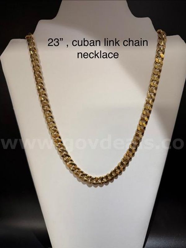 Gorgeous, 23 Inch, Cuban Link Chain Heavy, Real 24k Gold Filled
