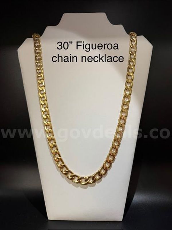 Gorgeous, Heavy , 30 Inch, Real 24k Gold Filled, Italian Figaro Chain Necklace
