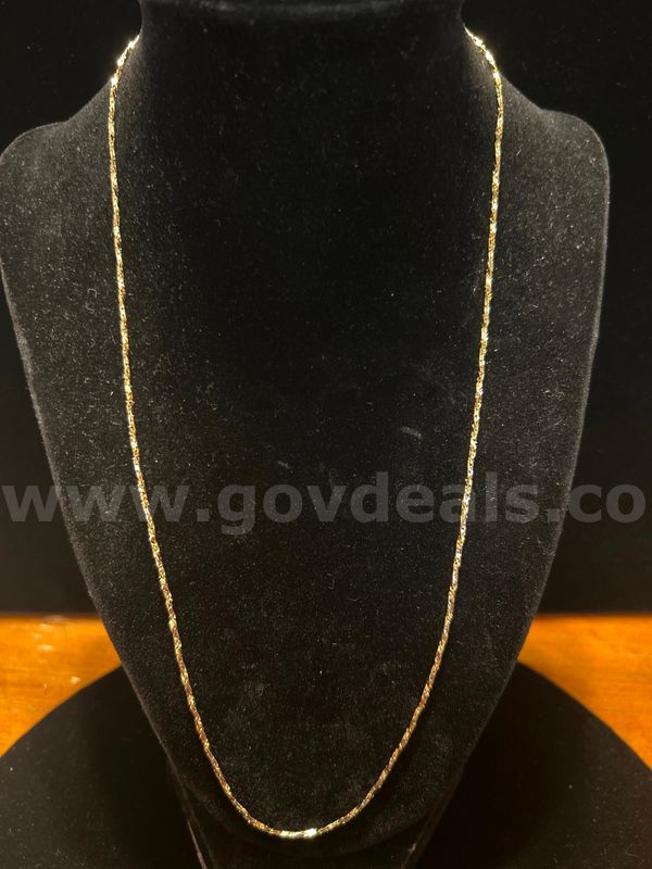 21” Cobra Necklace. 24K Gold Filled.