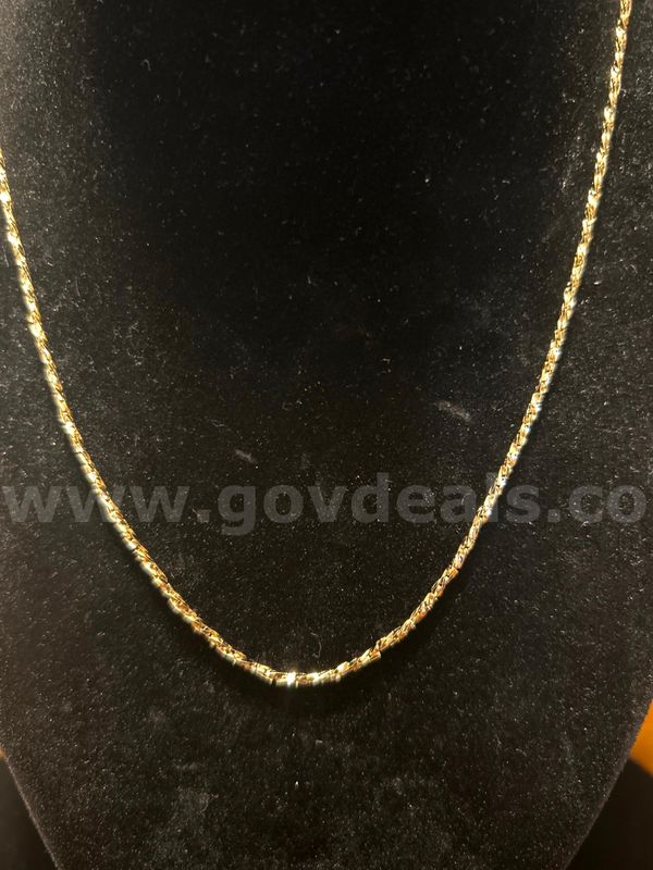 Dainty 17” Cobra Necklace. 24K Real Gold Plated