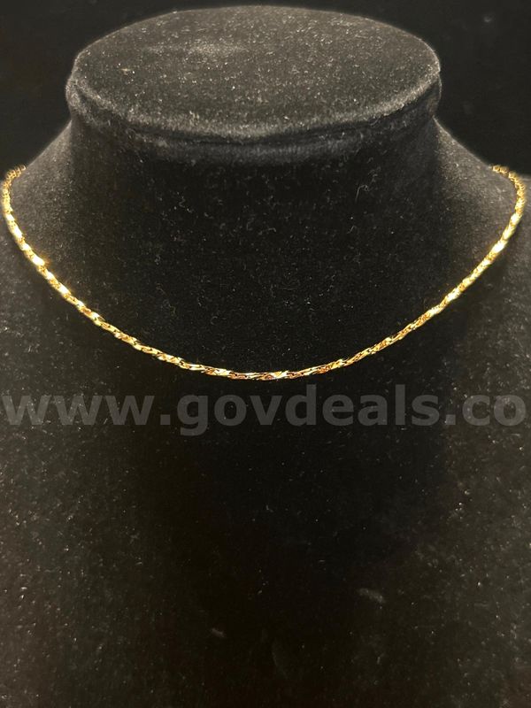 24” COBRA Necklace, 24K Real Gold Plated