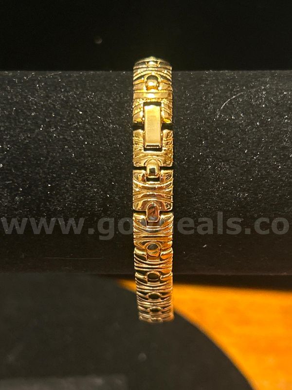 8” Heavy Zebra Bracelet. 24K Gold. Read ⬇️