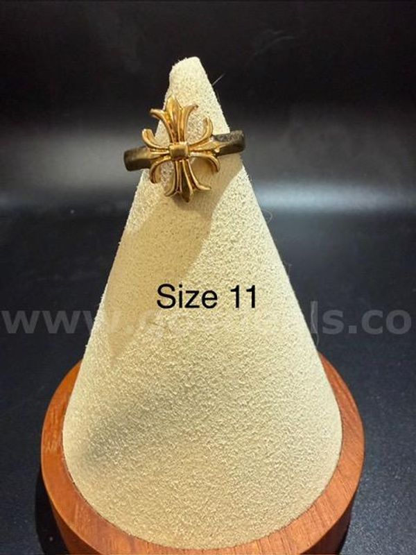 Ladies, Size 10, Fleur De Lis Ring, Real 24k Gold Filled