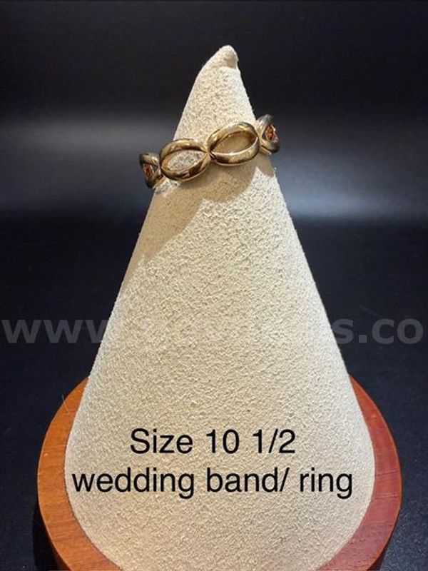 Ladies, 24k Gold Filled, Size 10 1/2, Wedding Band/Ring