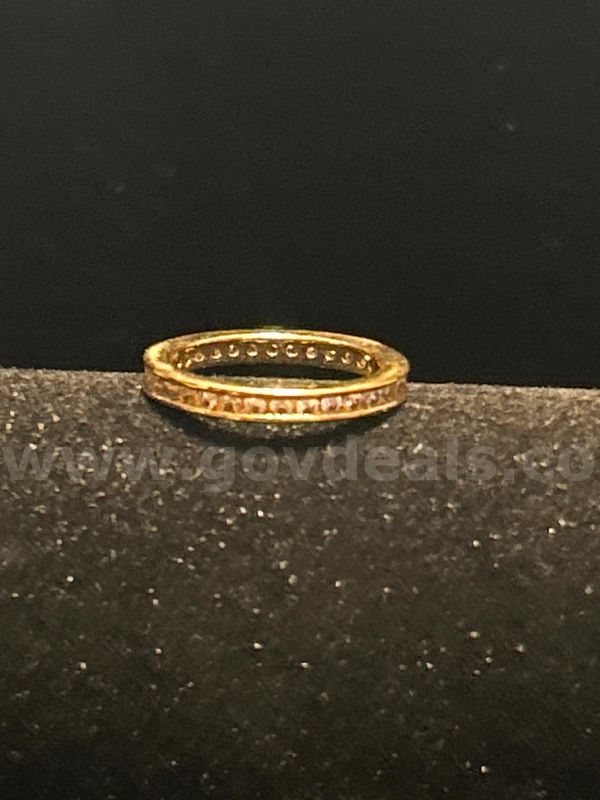 Size 5.5, Ladies, Size 5 1/2, CZ Wedding Band , 24K Real Gold Filled.