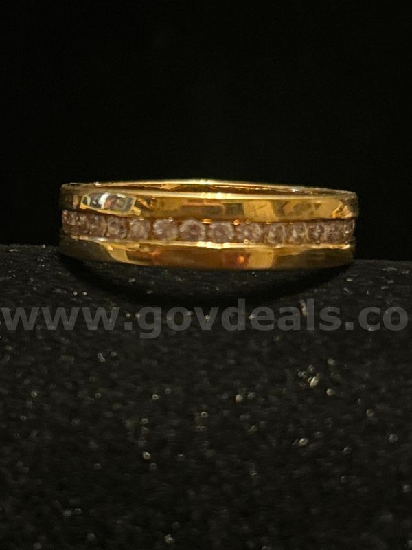 Size 11 3/4, CZ, Infinity Band 24K Real Gold Filled.