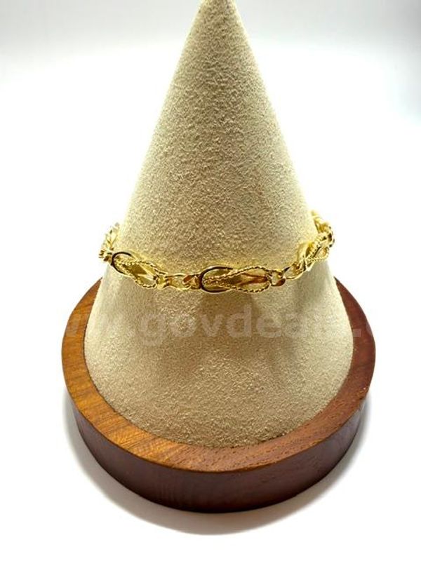 7”, Diamond Cut, Real 24k Gold Filled, Infinity Bracelet