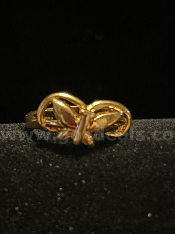 Size 4.25, Butterfly Ring 24K Real Gold Filled.