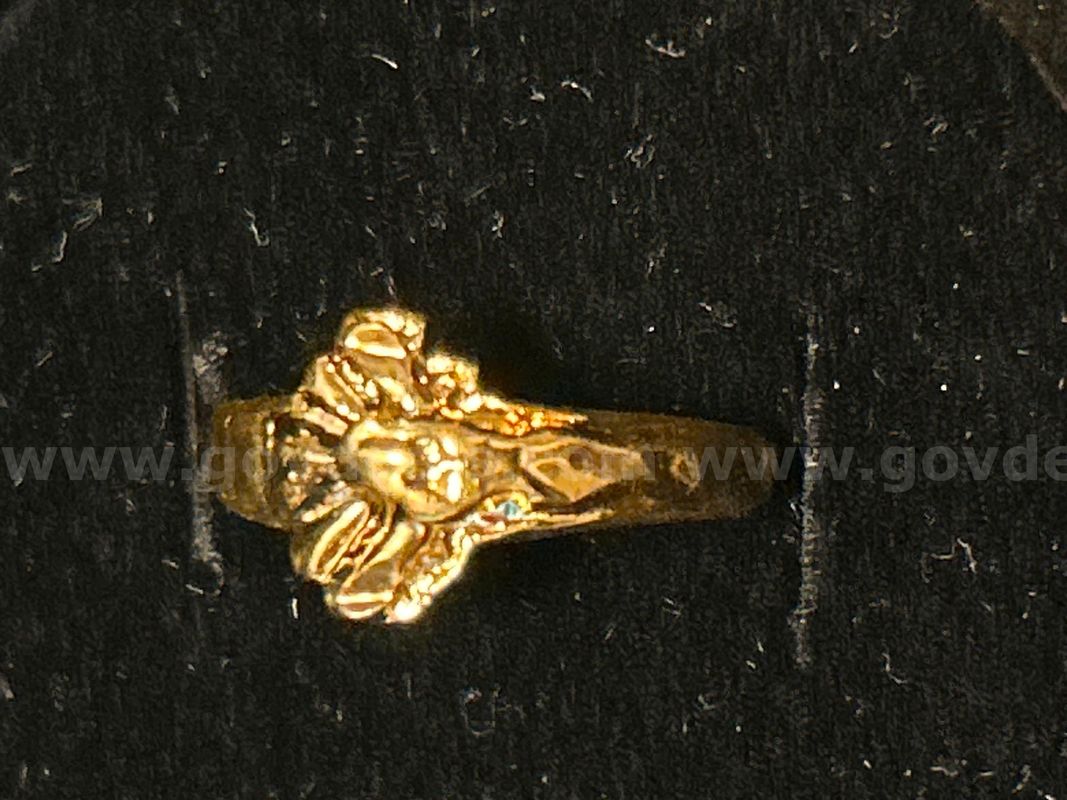 Size 4, Small Jesus Ring 24K Real Gold Filled.
