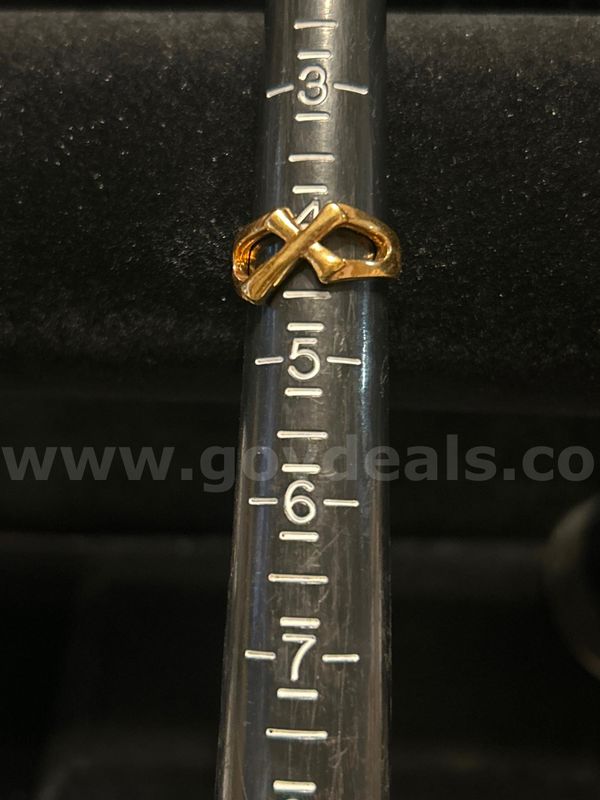 Stunning, 24K, Gold, Size 4.25,  Dainty Cross, Stacker, Ring Read⬇️