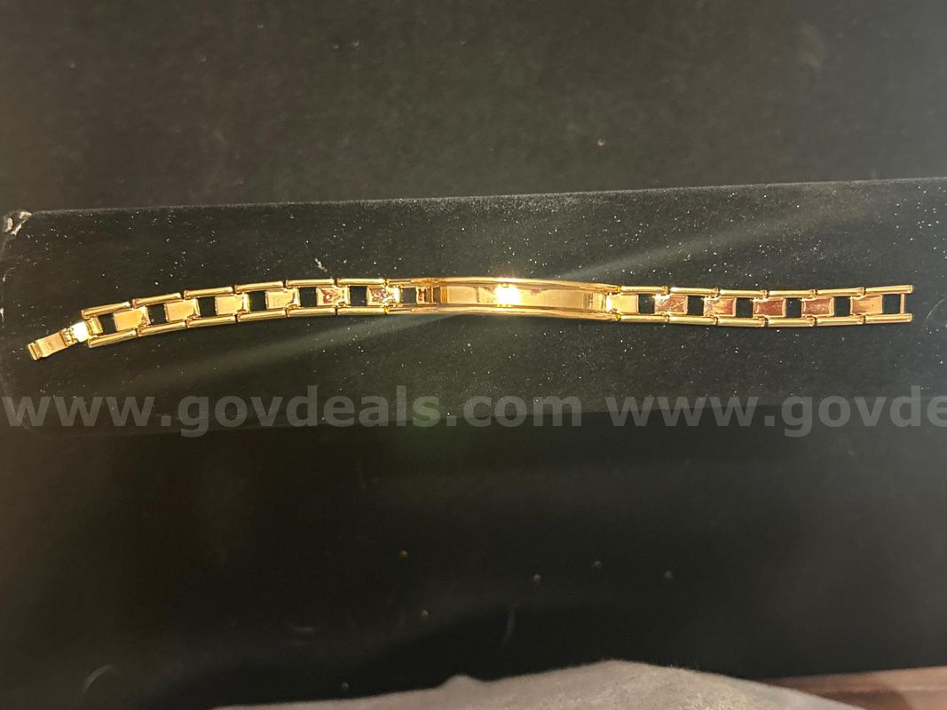 24k Gold, 7 Inch Box Link ID Bracelet Read⬇️