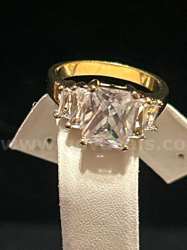 Size 5, Ladies’, Trilogy Ring, 24K Real Gold Filled