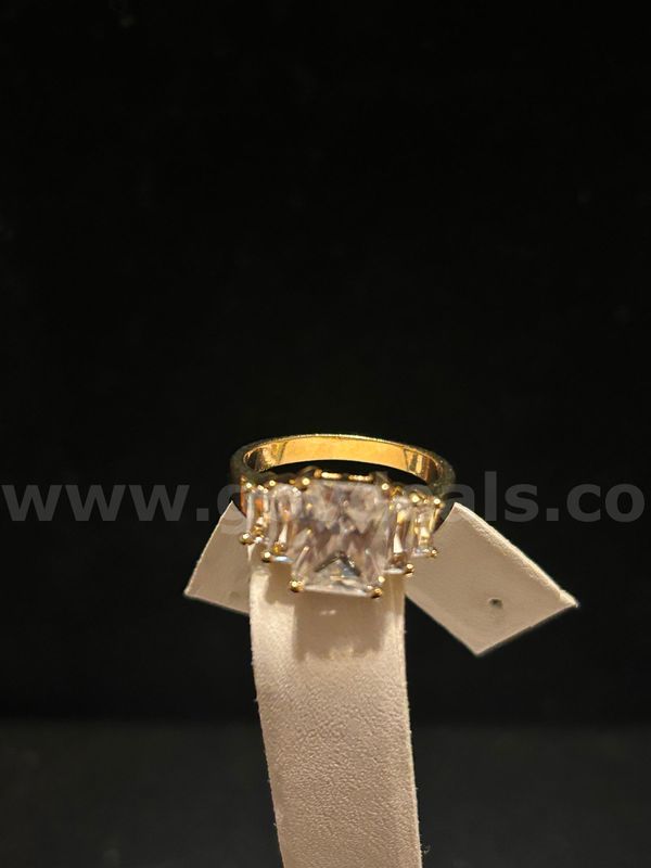 Size 6 Ladies’, Trilogy Ring, 24K Real Gold Plated
