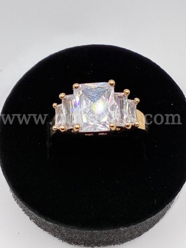 Size 7 Ladies’, Trilogy Ring, 24K Real Gold Filled