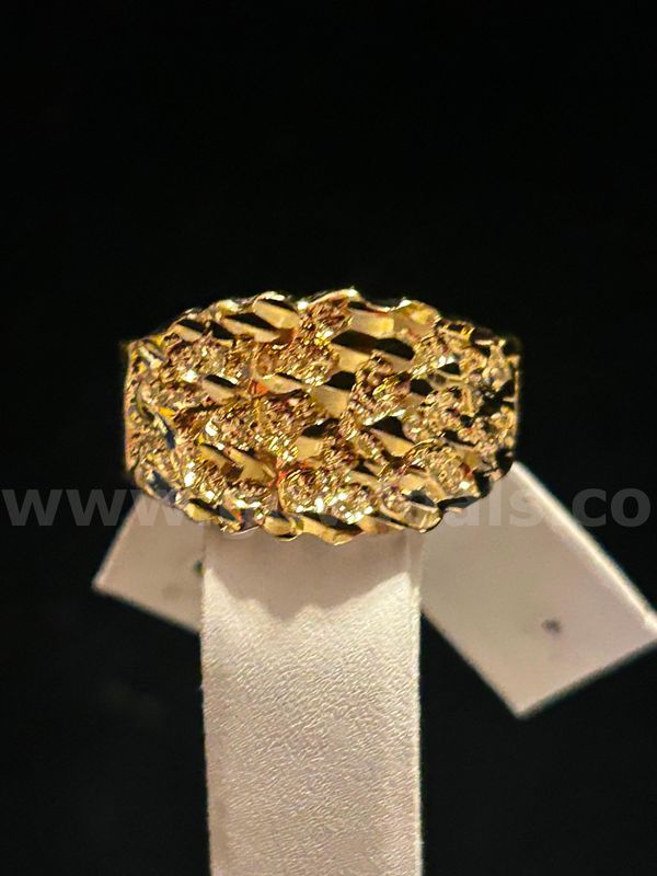 Gorgeous, Men’s, 24k Gold, Nugget Ring, Size 9 Read ⬇️