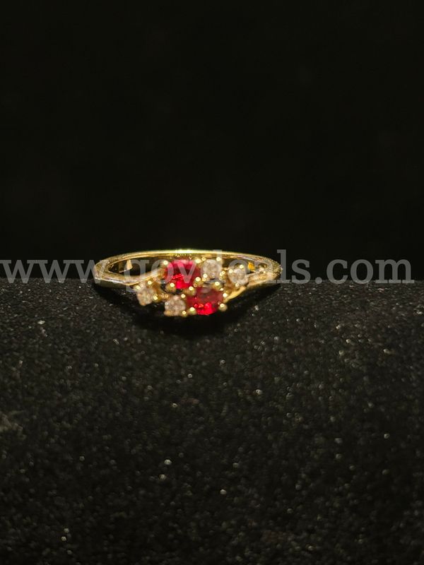 Size 5 3/4, CZ, January Birthstone Ring, 24K Real Gold Filled.