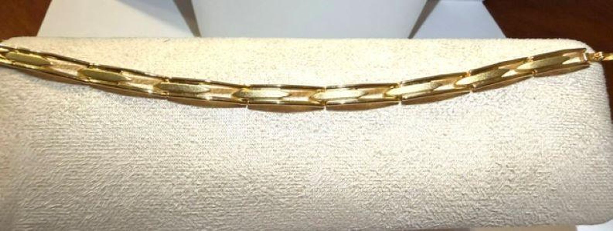 Gorgeous, 7 Inch, Cut Out ID Link Bracelet, 24k Real Gold Filled