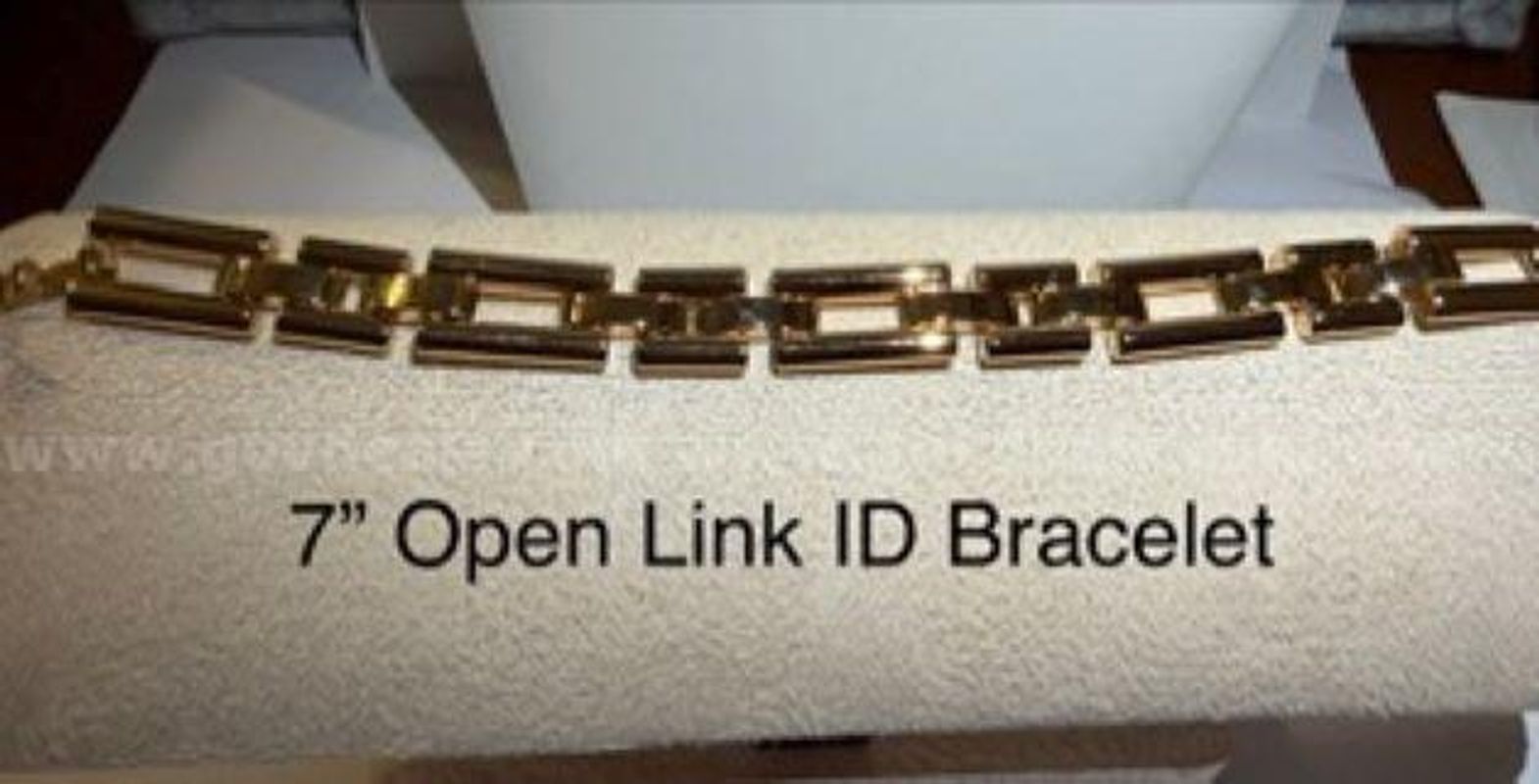 Gorgeous, 7 Inch, Open Link ID Bracelet, 24k Real Gold Filled