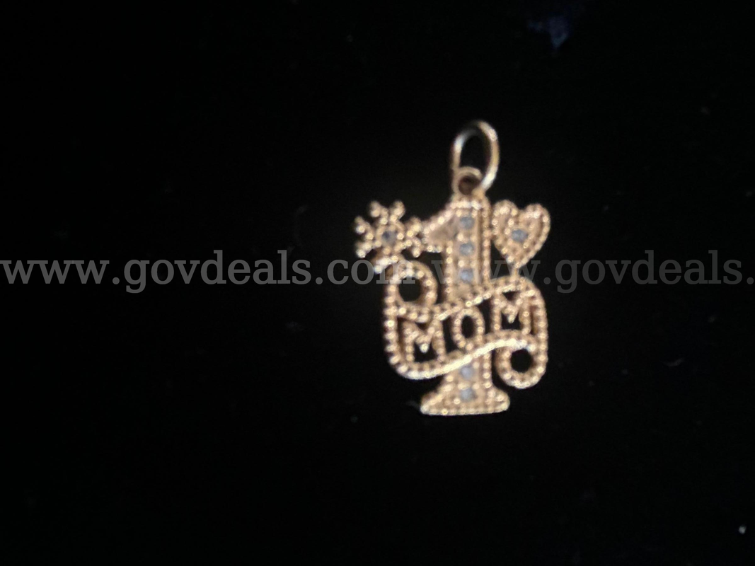 24K Gold, CZ #1 MOM Pendant! FREE NECKLACE!!
