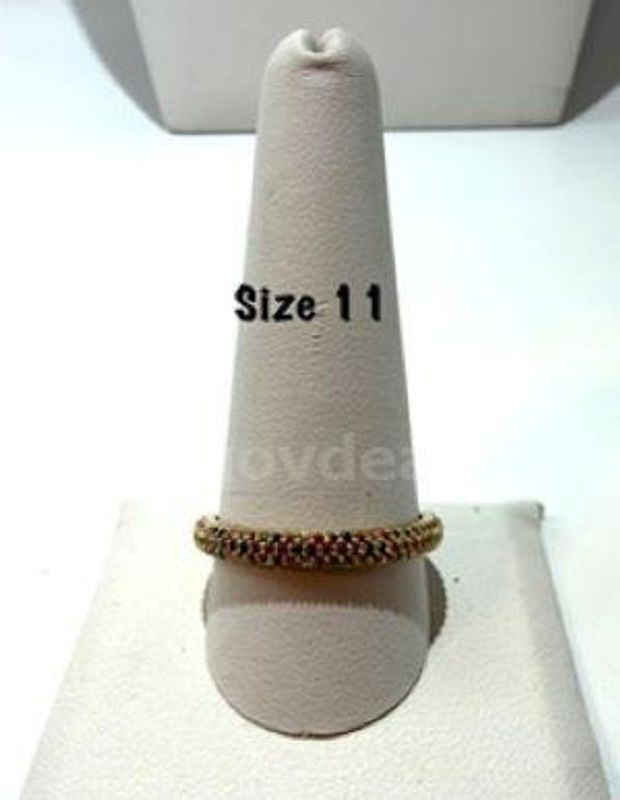 Gorgeous, Rainbow Wedding Band/Ring, Size, 11, CZ, 24k Gold Filled,