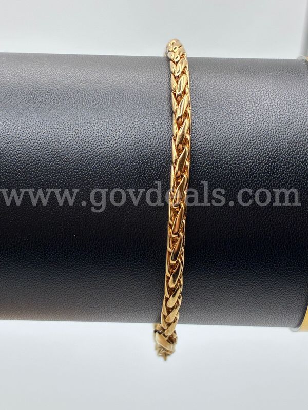 7” COBRA Bracelet, 24K Real Gold Filled