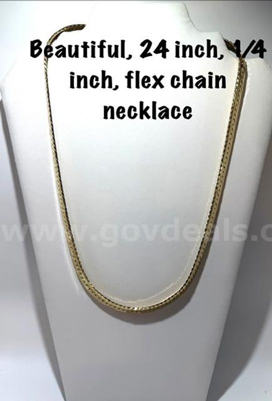 Gorgeous, 24 Inch, Real 24k Gold Filled, 1/4 Inch Wide, Flex Chain Necklace