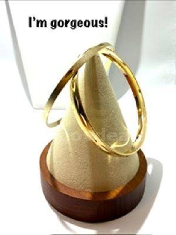 Beautiful, Set of (2), Extra Large, Real 24k Gold Filled, Diamond Cut Bangle Bracelets