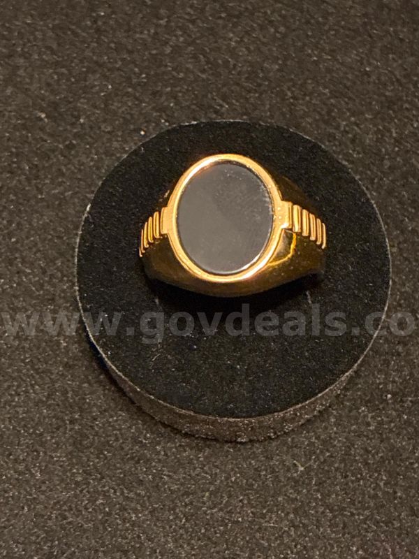 Men’s Onyx Ring Size 10.5. 24k Real Gold Filled.