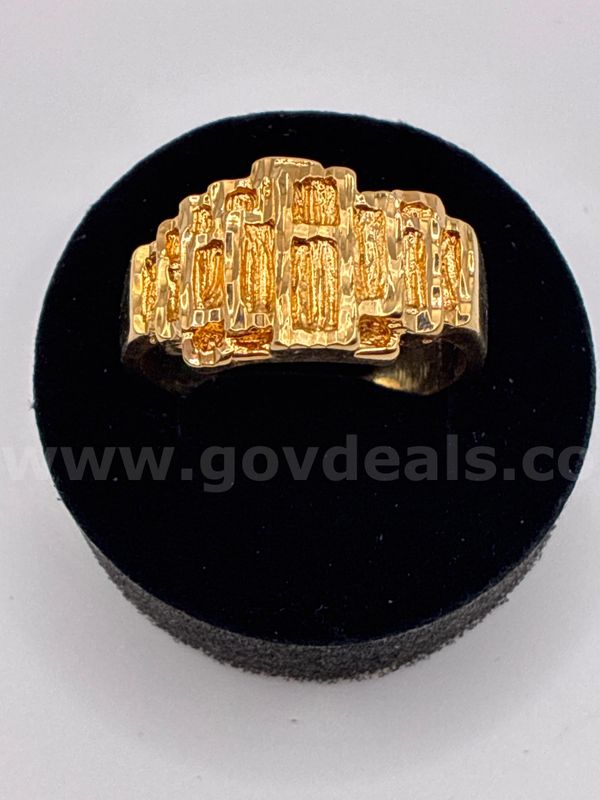 Beautiful, Men's, Size 13.5, Nugget Ring , 24K Gold Filled