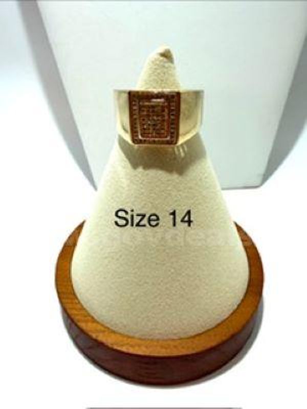 Gorgeous, Size 14, Men’s, 24k Gold Filled, Cubic Zirconia Stone Ring