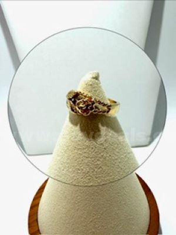 Adorable, Ladies, Size 5 1/2, 24k Gold Filled, Diamond Cut Rose Ring