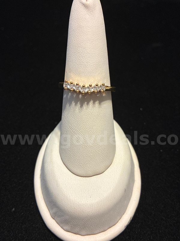 Ladies, Size 8.5, 24k Gold Filled, Chevron Wishbone Marquise Ring.