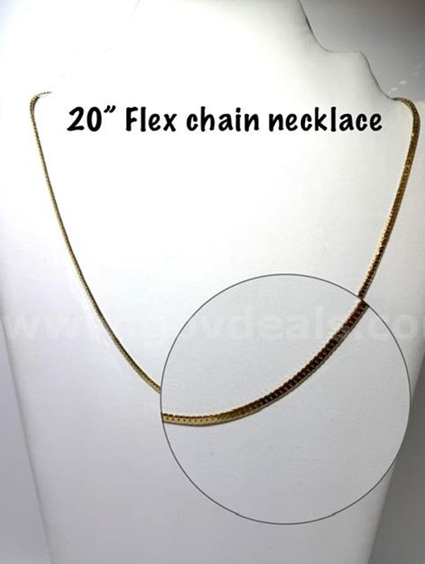 Beautiful, 24k Gold Filled, 20 Inch, Flex Chain Necklace