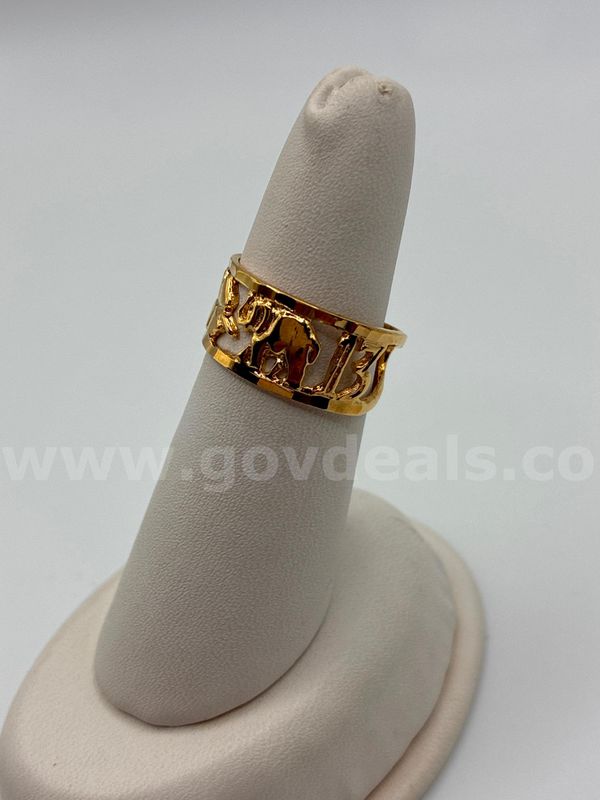 Lucky, Ladies, 24k Gold Filled, Size 7, Good Luck Ring.