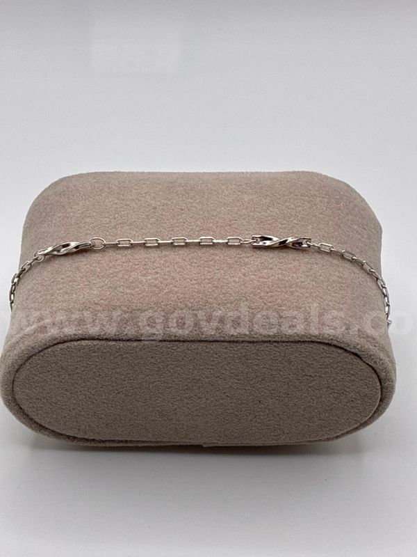 Stunning, Rhodium Filled (Silver), 8.5” Diamond-Cut Rolo Bracelet/Anklet.